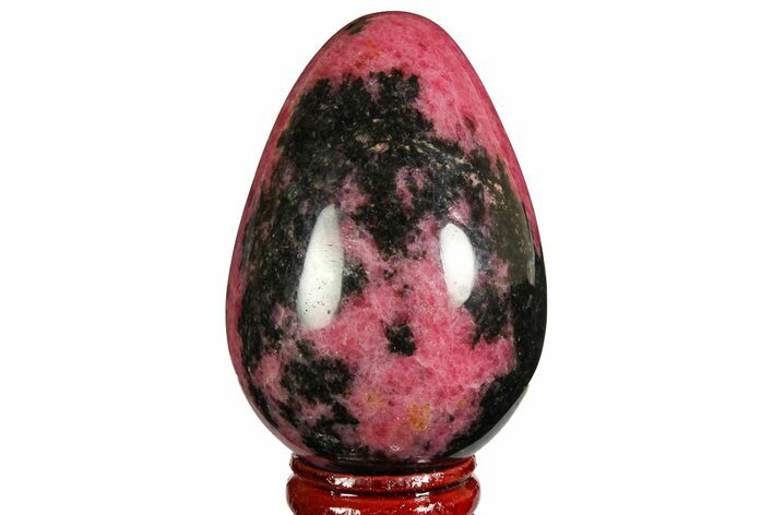 Polished Rhodonite Egg - Madagascar #172452